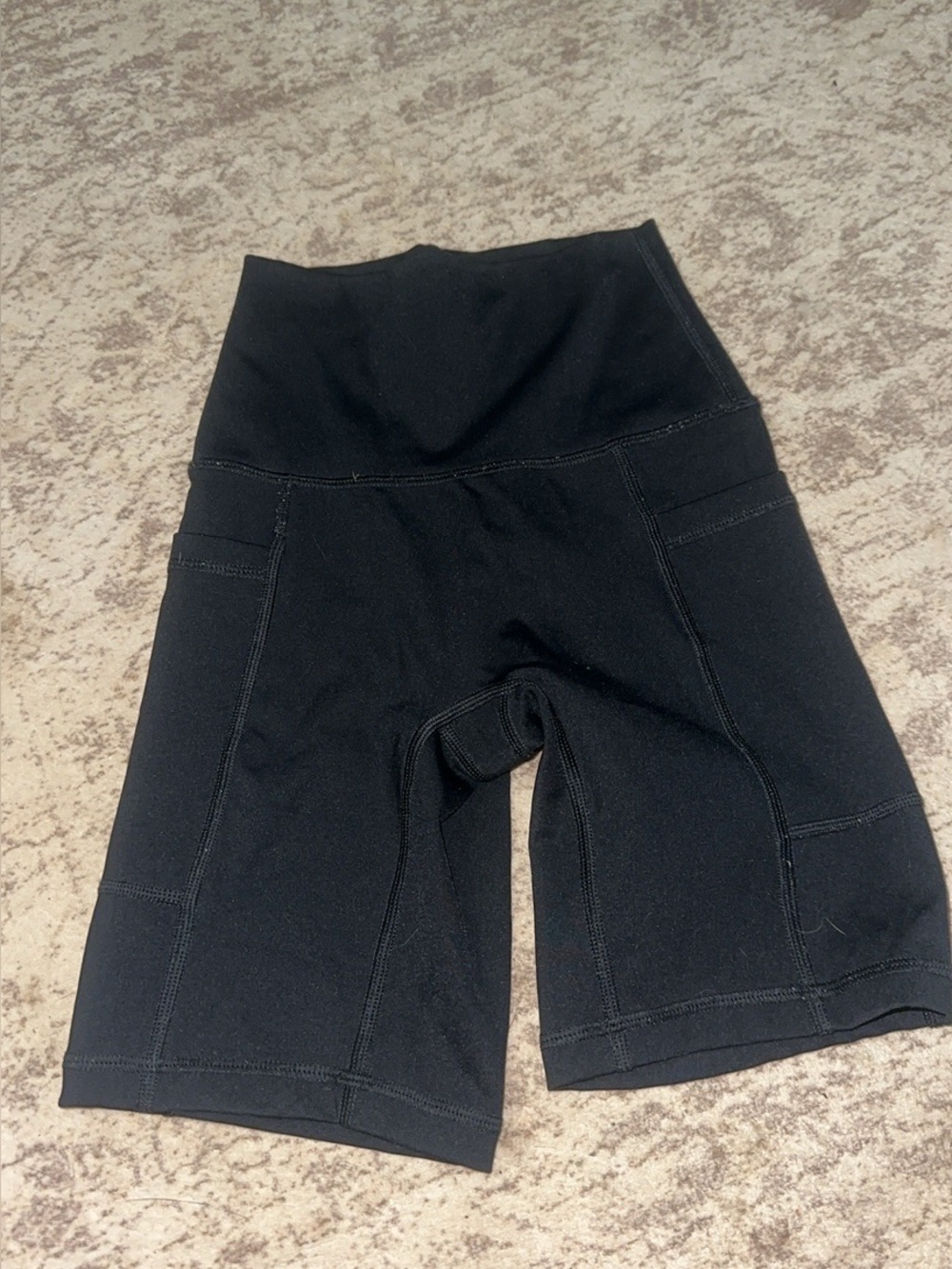 Aerie OFFLINE Black High Waisted Biker Shorts Side Pockets Women’s XXS